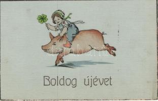 2 db régi, újévi üdvözlőlap / 2 New Year greeting cards