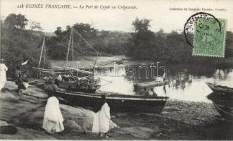 Coyah, port at twilight