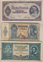 1930-1946. 25db vegyes pengő bankjegy T:vegyes