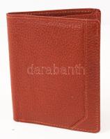 Barna bőr férfi pénztárca, jó állapotban, 10x12 cm