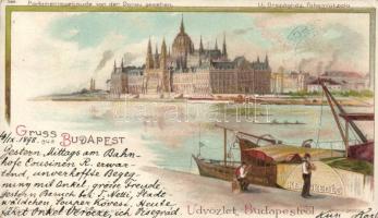 1898 Budapest V. Országház litho (EK)