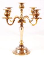 Ötágú fém gyertyatartó lecsavarható fejekkel, m: 33 cm