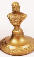 2 db mini réz asztali mellszobor (Pisilő kisfiú, Ferenc József)