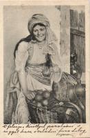 Peasant woman, folklore (small tear)