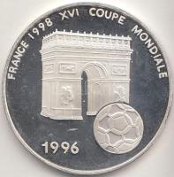 Benin 1996. 1000Fr Ag "16. Labdarúgó VB" T:PP Benin 1996. 1000 Francs Ag "16th World Series Soccer" C:PP Krause KM#50