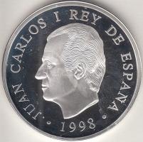 Spanyolország 1996. 1000Fr Ag "1998. Labdarúgó VB" T:PP
Spain 1996. 1000 Francs Ag "S...