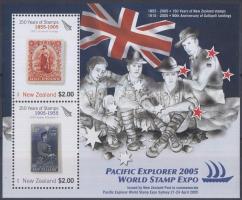 150 éves az új-zélandi bélyeg + a gallipolli partraszállás 90. évfordulója blokk, 150th anniversary of the New Zeland stamp + 90th anniversary of the Gallipoli landing block