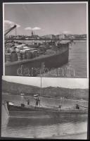 cca 1920-1930 Háború előtti dunai hajók fotói, 4 db, 17x12 és 17x17 cm közötti méretekben