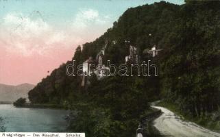 Szkalka, Vág-völgye; apátsági rom / cloister ruins