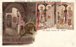 Rome, Roma; Catacombe di San Callisto, litho s: R. Cavi