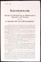 1857 Augsburg, Számadási jelentés német nyelven a lótenyésztéssel kapcsolatban Schwabenre és Neuburgra vonatkozóan.
