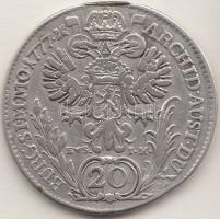 Ausztria/magyar verdejel 1777 EVS-IK 20Kr "Mária Terézia" Ag T:2-