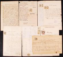cca 1860-1900 12 db okmánybélyeges irat
