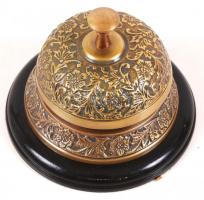 Nagyméretű, bronz szállodai londíner-csengő / Bell-hop ring  16x14 cm