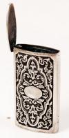 XX. sz eleje: Ezüstözött gyufatartó / Match holder 7x3 cm