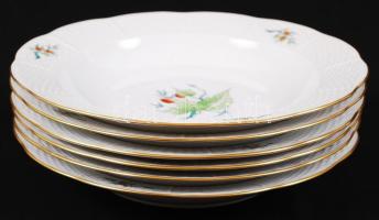 Herendi csipkebogyó mintás 6 személyes komplett étkészlet tálakkal, leveses tállal, sótartóval szép ...