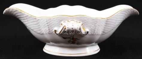 Herendi csipkebogyó mintás 6 személyes komplett étkészlet tálakkal, leveses tállal, sótartóval szép ...