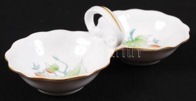 Herendi csipkebogyó mintás 6 személyes komplett étkészlet tálakkal, leveses tállal, sótartóval szép ...