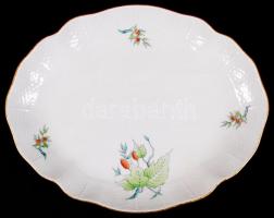 Herendi csipkebogyó mintás 6 személyes komplett étkészlet tálakkal, leveses tállal, sótartóval szép ...