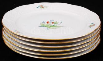 Herendi csipkebogyó mintás 6 személyes komplett étkészlet tálakkal, leveses tállal, sótartóval szép ...