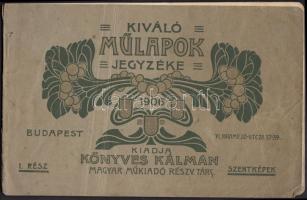 1906 Kiváló Műlapok jegyzéke - Szentképek 36p.