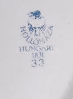 Hollóházi virágos díszváza, matricás, jelzett, hibátlan, m:28 cm