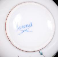 Herendi csipkebogyó mintás mokkás készlet, kézzel festett, jelzett, hibátlan