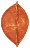 cca 1920 Festett, szépen kidolgozott, nagyméretű  afrikai törzsi bőrpajzs / African leahter shield 8...
