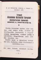 1938 Generali Triesti biztosító reklámos, bőr zsebnaptár ceruzával