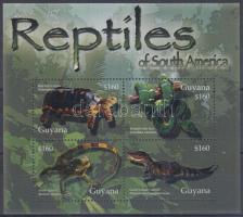 Hüllők kisív, Reptiles mini-sheet