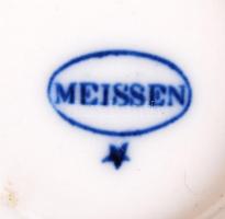 Meisseni porcelán teáskészlet, hiányos, kis sérülésekkel / Meissen faulty tea set