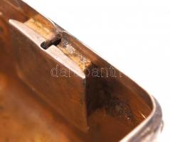 cca 1900 Ezüst (Ag.), belül aranyozott cukordoboz FS mesterjelzéssel, dianás jelzéssel zárral (kulcs...