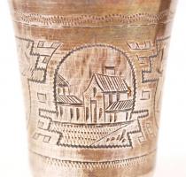 1898 4 db orosz, 84 zolotniki jelzésű, mesterjegyes, ezüst (Ag) keresztelőpohár / 1898 Russian hallm...