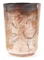 1898 4 db orosz, 84 zolotniki jelzésű, mesterjegyes, ezüst (Ag) keresztelőpohár / 1898 Russian hallm...