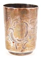 1898 4 db orosz, 84 zolotniki jelzésű, mesterjegyes, ezüst (Ag) keresztelőpohár / 1898 Russian hallm...