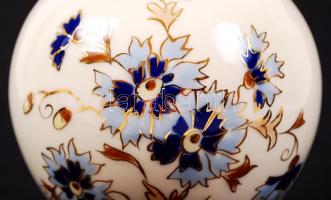 Zsolnay kis váza, kézzel festett, jelzett, hibátlan, m:13 cm