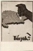 'Tűrjük?' / 'Shall we tolerate it?' Hungarian irredenta, pinx. Rausch Ernő