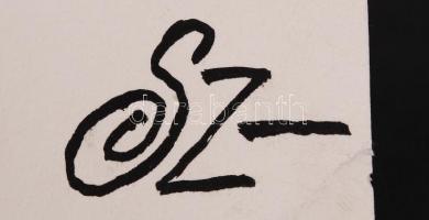 Szűr-Szabó József(1902-1988): Reklamáció. Papír, tus, jelzett, 40x29cm