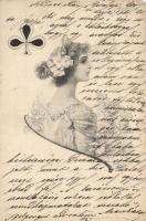 Playing card, lady (EM)