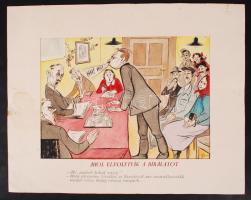 Szegő Gizi (1902-1985): Ahol elfojtják a bírálatot. Papír, vegyes technika, jelzett, 38x29cm