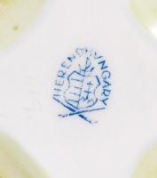 Herendi Viktória mintás bonbonier, kézzel festett, hibátlan, jelzett, 7x7 cm