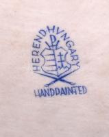 Herendi cipész fiúkézzel festett porcelán figura, hibátlan, jelzett, m: 20 cm