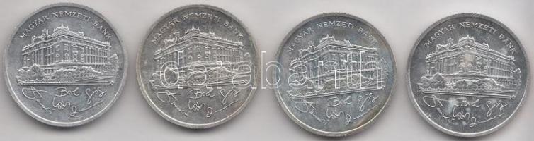 1992. 200Ft Ag "MNB" (4x) T:2