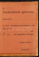 cca 1910 Cserkészőrszem igazolvány / Scout ID