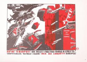 1977 A nagy forradalom plakátjai, Képzőművészeti Alap Kiadóvállalata, 24 db színes nyomat mappában