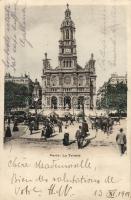 Paris La Trinité; decorated postcard