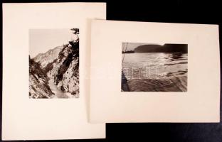 1937 Szennik László öregcserkész Osztrák táj 2 db fénykép az V. országo művészi cserkész fényképkiállítás  anyagából 25x33 cm