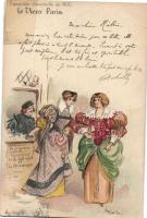 3 db régi, litho képeslap, ebből kettő sérült: Le Vieux Paris, Expostion Universelle de 1900 / The o...
