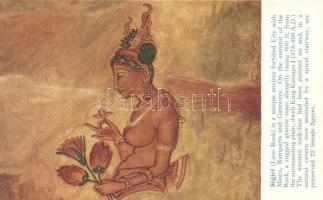 Sri Lanka, Sigiriya freskók - 6 db régi, használatlan képeslap tokkal / Sigiriya Frescoes - 6 unused...