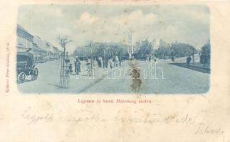 Székesfehérvár, Ligetsor, Szentháromság szobor; Klökner Péter kiadása (fl)